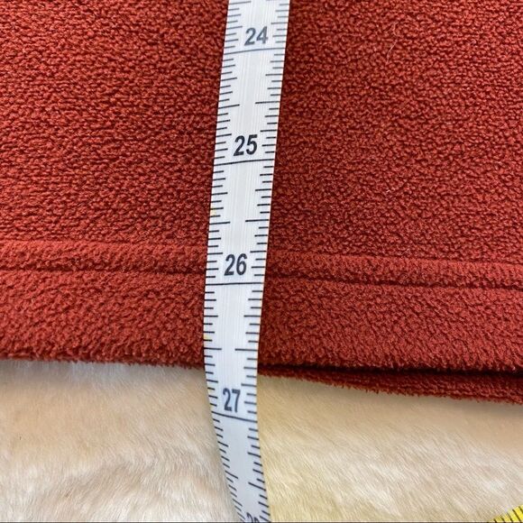 Eddie Bauer Rust Colored 1/4 Zip Fleece  Pullover Size Large - Picture 9 of 9